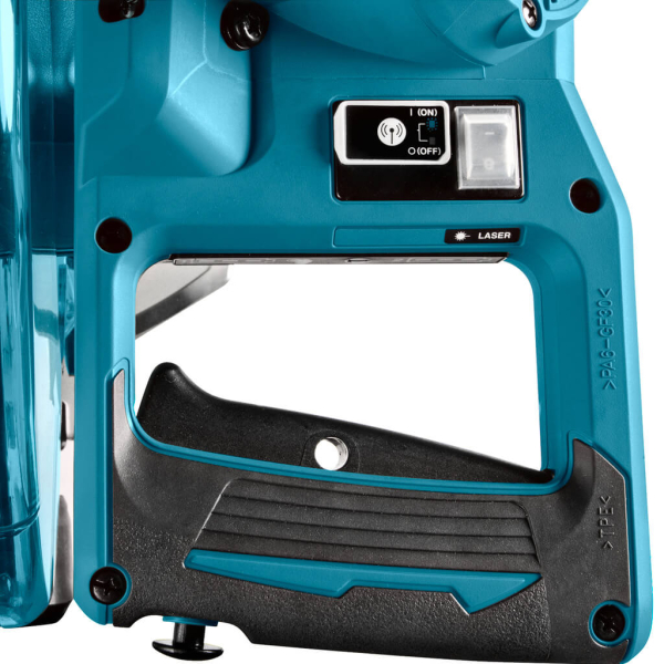 Аккумуляторная торцовочная пила Makita DLS111ZU, каркас, с модулем AWS