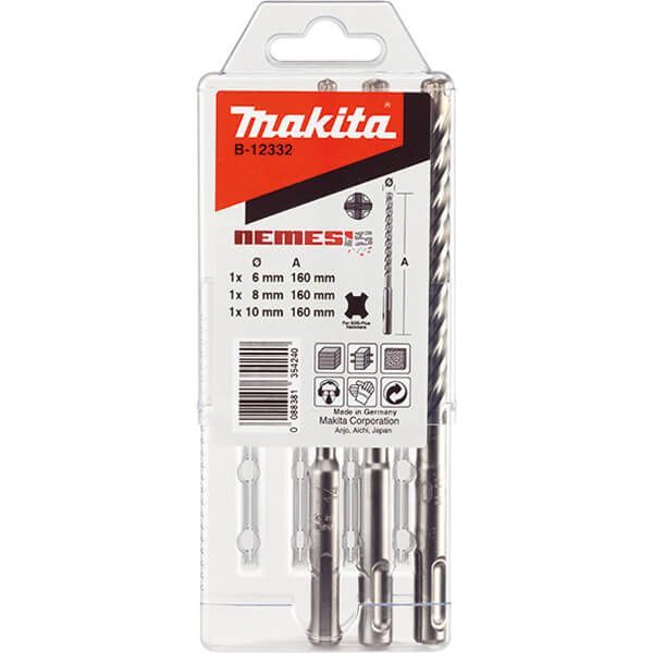 Набор буров Makita SDS-Plus Nemesis, 3 шт