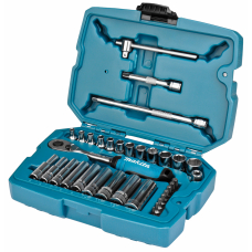 Набір торцевих головок із тріскачкою 1/4'' Makita у кейсі, 34 шт