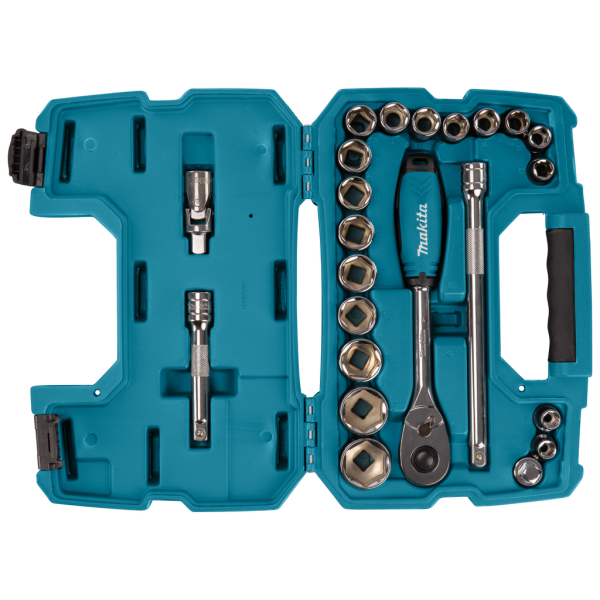 Набір торцевих головок із тріскачкою 1/2'' Makita у кейсі, 23 шт