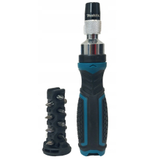 Ручная реверсивная отвертка с набором бит Makita, 8 шт