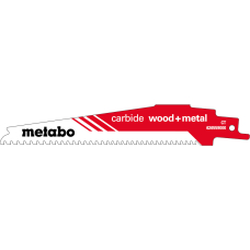Сабельное полотно Metabo Carbide Wood and Metal 150х1.25 мм