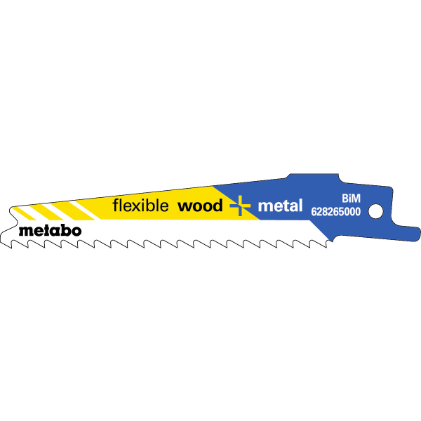 Сабельное полотно Metabo Flexible Wood and Metal 100х0.9 мм, 5 ш
