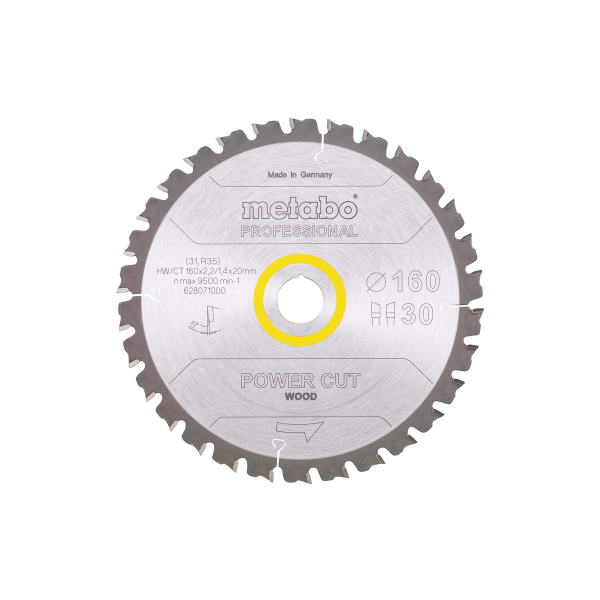 Пиляльний диск Metabo Power Cut Wood Professional 160х20, Z30 WZ 5°