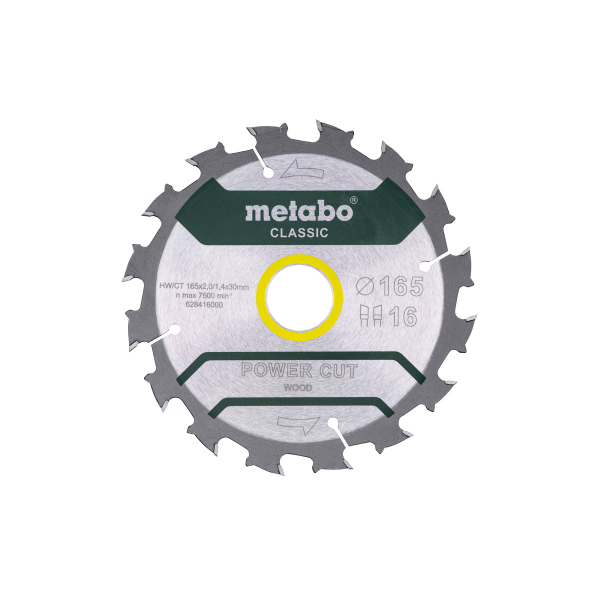 Пильный диск Metabo Power Cut Wood Classic 165х30, Z16 WZ 5° /B