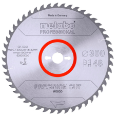 Пильный диск Metabo Precision cut wood - professional, 300x30, Z48 WZ 15°