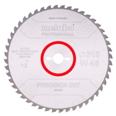 Пильный диск Metabo Precision cut wood - professional, 315x30, Z48 WZ 0°