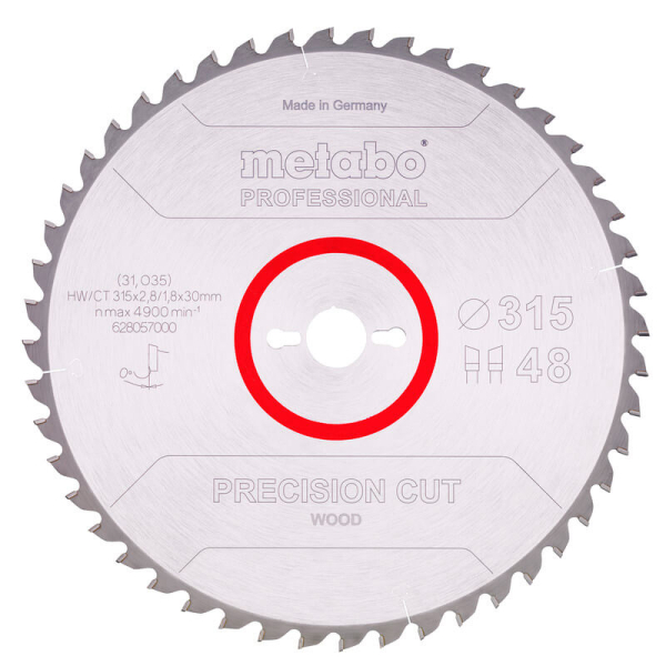 Пиляльний диск Metabo Precision cut wood - professional, 315x30, Z48 WZ 0°
