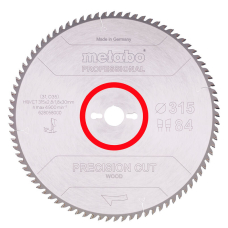 Пиляльний диск Metabo Precision cut wood - professional, 315x30, Z84 WZ 10°