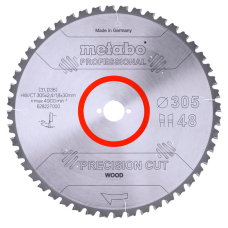 Пильный диск Metabo Precision cut wood - professional, 305x30, Z48 WZ 5° neg