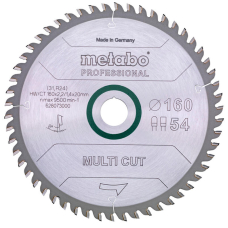 Пильный диск Metabo Multi cut - professional, 160x20, Z54 FZ/TZ 8°
