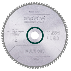 Пиляльний диск Metabo Multi cut - professional, 254x30, Z80 FZ/TZ, 5°