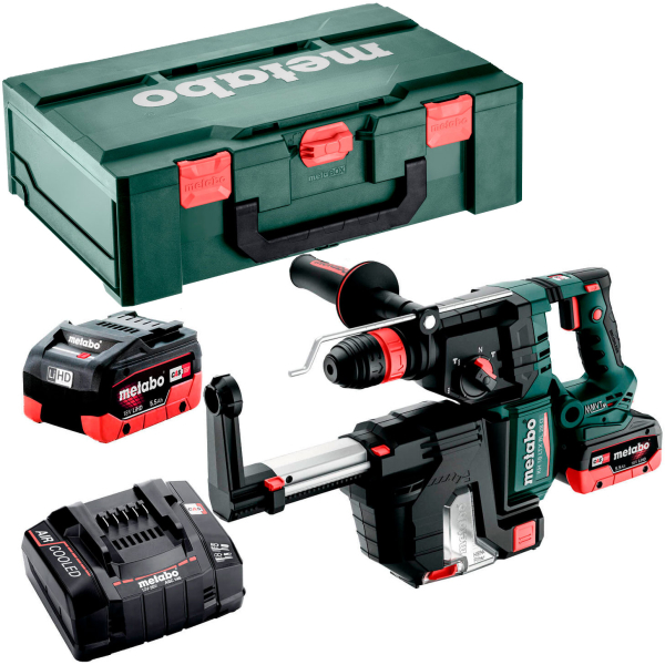 Акумуляторний перфоратор Metabo KH 18 LTX BL 28 Q SET ISA, 2x5.5Ah LiHD, з/п ASC 145, в MetaBox 185 XL