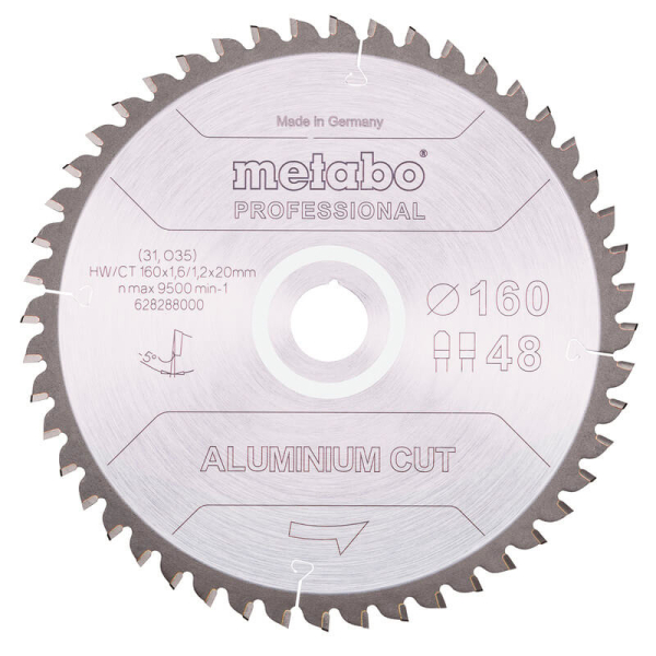 Пиляльний диск Metabo Aluminium cut - professional, 160x20 Z48 FZ/TZ 5°neg