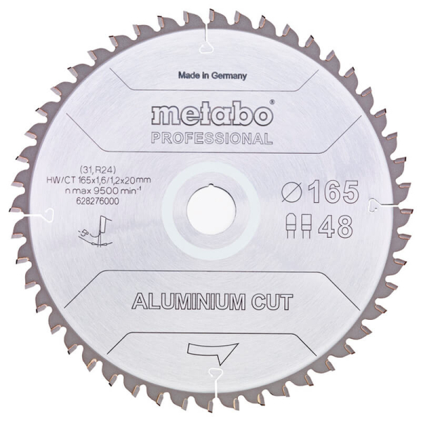 Пильный диск Metabo Aluminium cut - professional, 165x20 Z48 FZ/TZ 5°neg