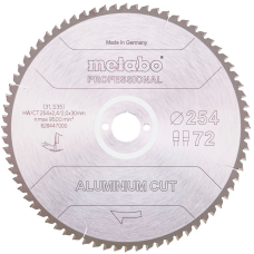 Пиляльний диск Metabo Aluminium cut - professional, 254x30 Z72 FZ/TZ 5°neg