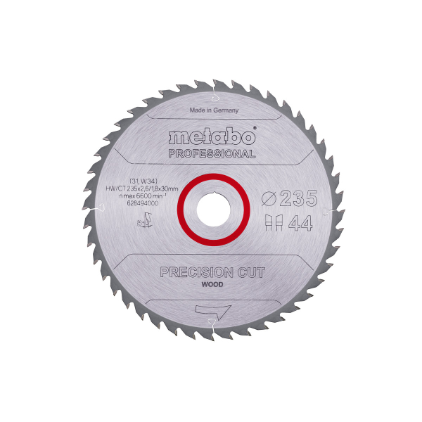 Пильный диск Metabo Precision Cut Wood Professional 235х30, Z44 WZ 15°