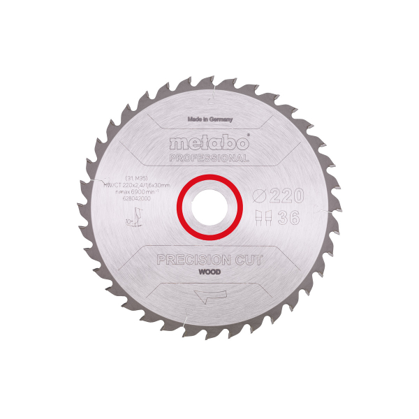 Пильный диск Metabo Precision Cut Wood Professional 220х30, Z36 WZ 10°