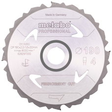 Пильный диск Metabo Fibercement cut — professional, 190x30 Z4 PCD FZ 5°