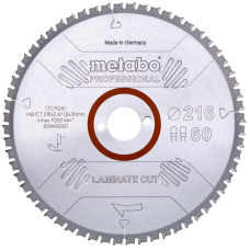 Пильный диск Metabo Laminate cut - professional, 216x30 Z60 FZ/TZ 0°