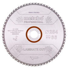 Пильный диск Metabo Laminate cut - professional, 254x30 Z66 FZ/TZ 0°