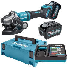 Аккумуляторная угловая шлифмашина Makita GA038GT201, 2x5.0 Ah, з/у, кейс