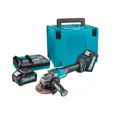 Аккумуляторная угловая шлифмашина Makita GA008GM201, 2x4.0 Ah, з/у, кейс