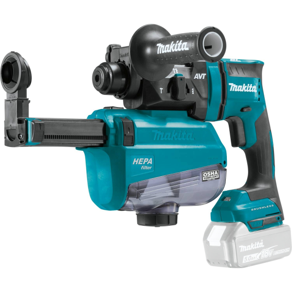 Аккумуляторный перфоратор Makita DHR182ZW с системой пылеудаления, каркас