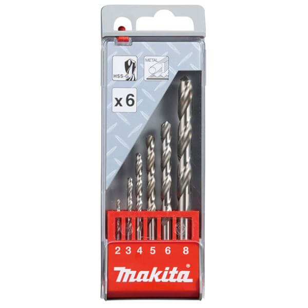 Набор сверл по металлу HSS-G Makita, 6 шт