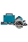 Аккумуляторная дисковая пила Makita XGT 40 V MAX HS004GM202, 2x4.0Ah, з/у, в MakPаc