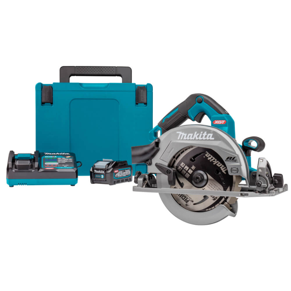 Аккумуляторная дисковая пила Makita XGT 40 V MAX HS004GM202, 2x4.0Ah, з/у, в MakPаc