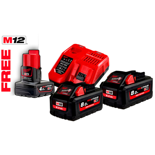 Энергокомплект Milwaukee M18 HNRG-802, 1xM12 B4
