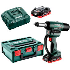 Акумуляторний заклепувальний пістолет Metabo NMP 18 LTX BL M10, 2хLiHD 4.0Ah, з/п, MetaBOX 145 M