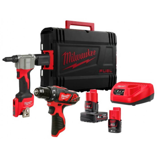 Набор аккумуляторных инструментов Milwaukee M12 BPP2L-422X