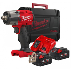 Аккумуляторный гайковерт Milwaukee M18 FMTIW2F12-502X, 2x5.0 Ah, M12-18FC TURBO, кейс