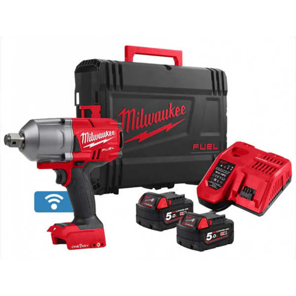 Акумуляторний гайковерт Milwaukee M18 ONEFHIWF34-502X, 2x5.0 Ah, з/п в кейсі