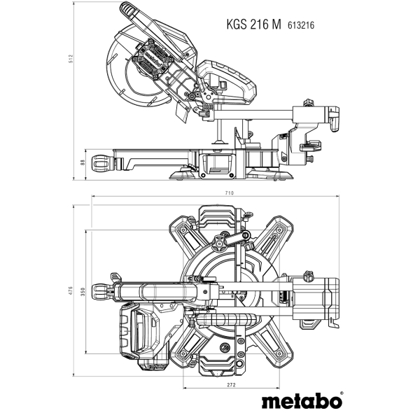 Торцювальна пила Metabo KGS 216 M