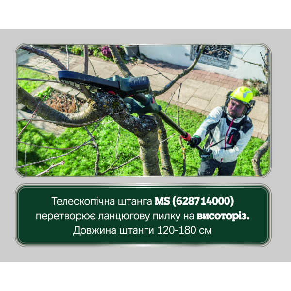 Акумуляторна пила Metabo MS 18 LTX 15, 1x18 V 2.0 Ah, SC 36, сумка