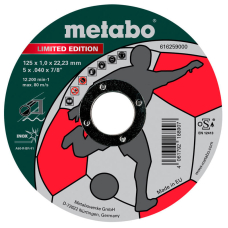 Відрізний диск Metabo Limited Edition Soccer 125x1x22,23 мм, Inox, TF 41