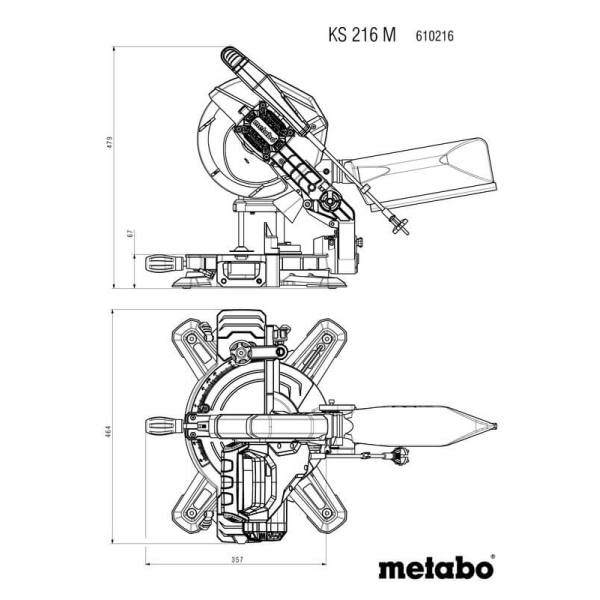 Торцювальна пила Metabo KS 216 M Set