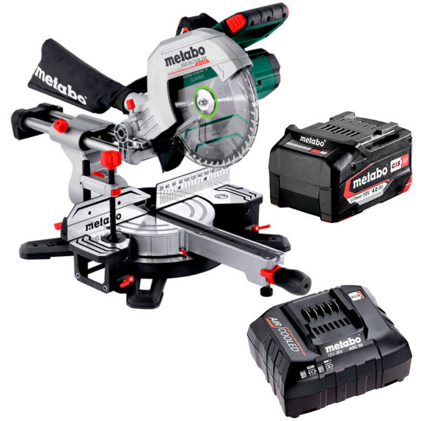 Акумуляторна торцювальна пила Metabo KGS 18 LTX BL 254, 1x4.0 Ah, з/п