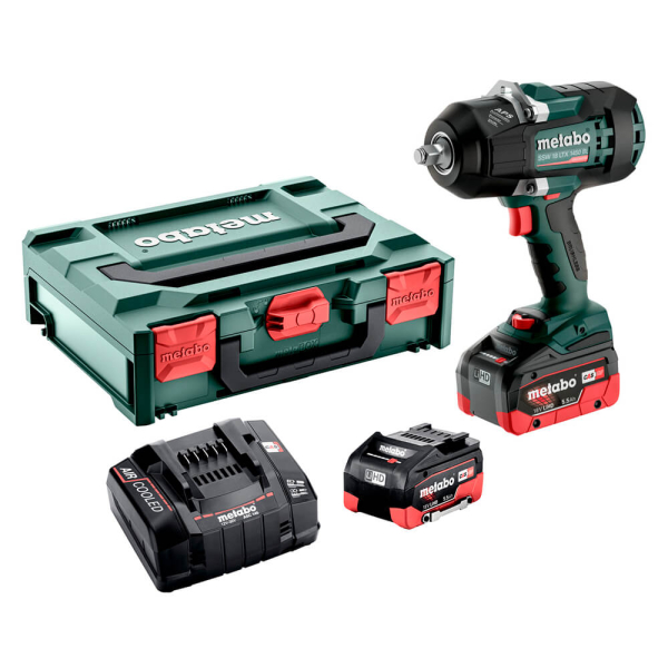 Аккумуляторный гайковерт Metabo SSW 18 LTX 1450 BL, 2x5.5 Ah, з/у ASC 145, в metaBOX 145 L