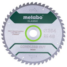 Пильный диск Metabo Cordless cut wood - classic, 254x30 Z48 WZ 5°/B