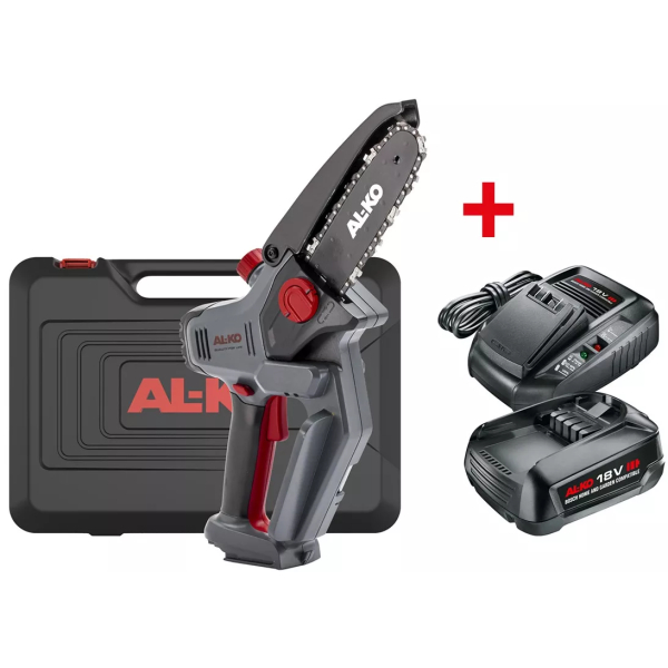 Акумуляторна ланцюгова міні-пила Al-Ko CSM 1815, 1х18V 2.5 Ah, з/п, в кейсі