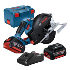 Аккумуляторная циркулярная пила Bosch GKM 18V-50 Professional, 2x5.0Ah, з/у, кейс