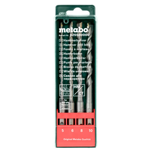 Набор буров Metabo SDS-plus-SP, 4 шт