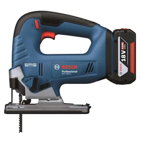 Акумуляторний лобзик Bosch GST 185-LI Professional, 2x4.0Ah, з/п, кейс