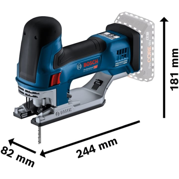 Акумуляторний лобзик Bosch GST 18V-155 SC Professional, каркас