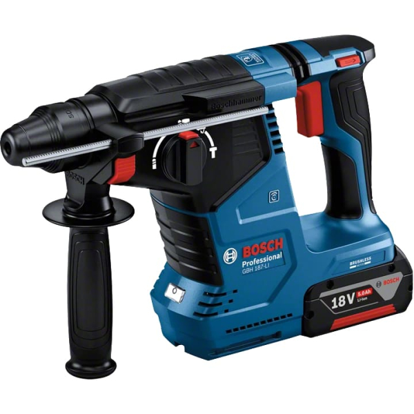 Аккумуляторный перфоратор Bosch GBH 187-LI Professional, 1x5.0Ah, з/у, кейс