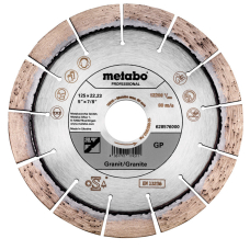 Алмазный отрезной диск по граниту Metabo GP 125x22,23 мм